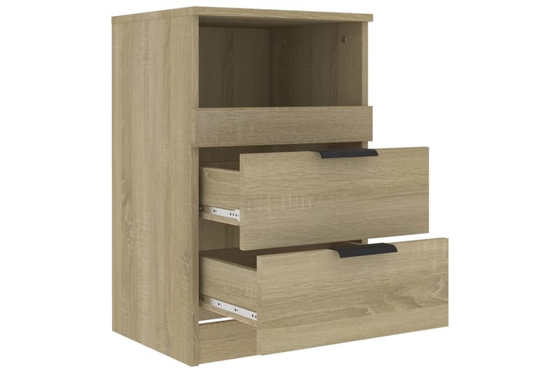 beBasic Sängbord 2 st sonoma-ek konstruerat trä - Brown - Sängbord & nattduksbord