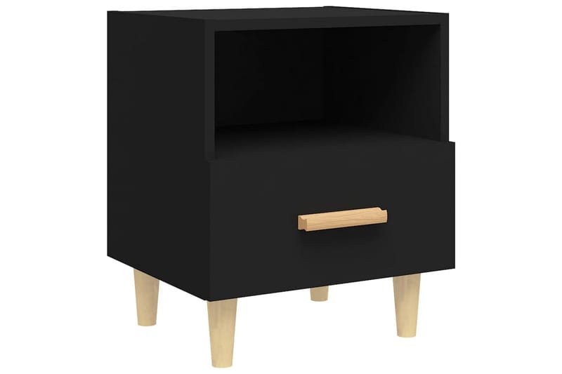 beBasic Sängbord 2 st svart 40x35x47 cm - Black - Sängbord & nattduksbord