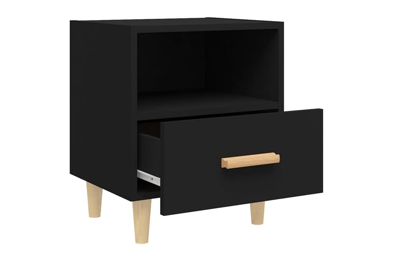 beBasic Sängbord 2 st svart 40x35x47 cm - Black - Sängbord & nattduksbord