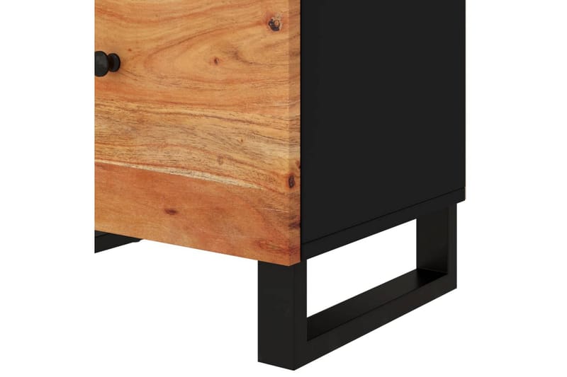 beBasic Sängbord 50x33x60 cm massivt akaciaträ och konstruerat trä - Brown - Sängbord & nattduksbord