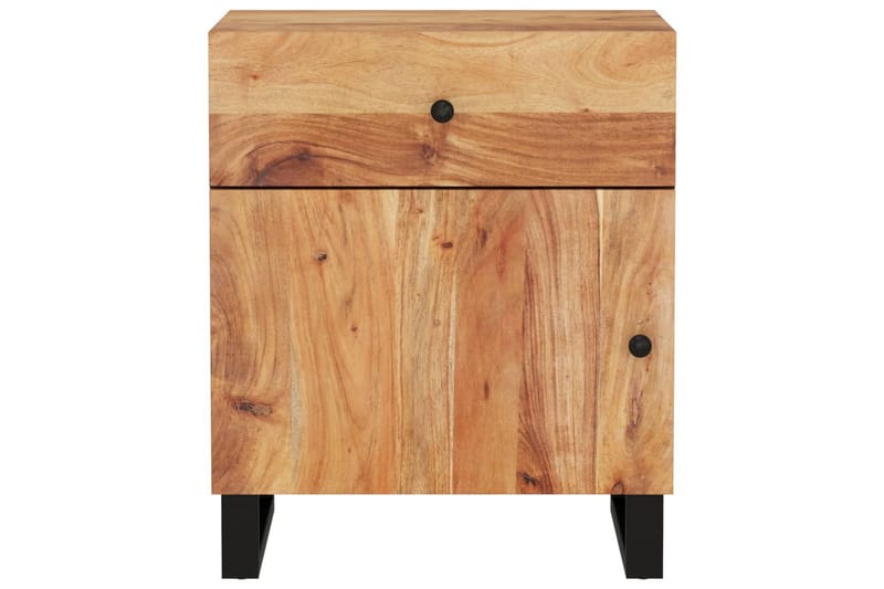 beBasic Sängbord 50x33x60 cm massivt akaciaträ och konstruerat trä - Brown - Sängbord & nattduksbord