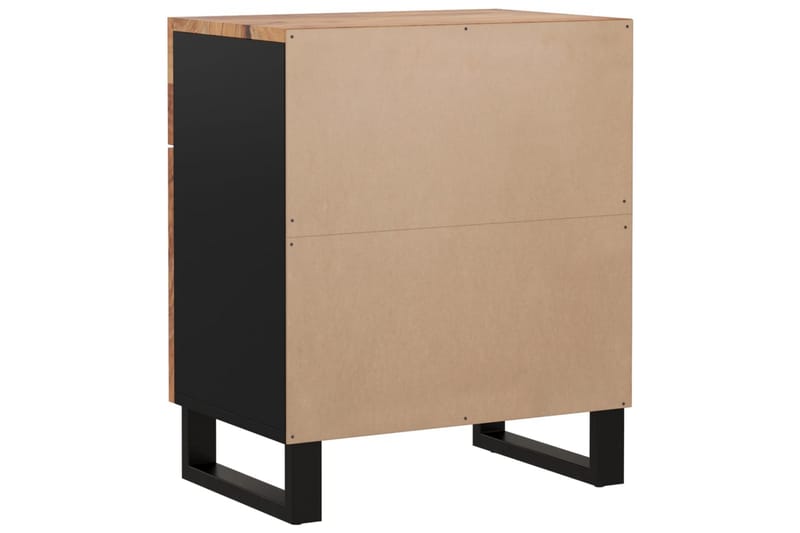 beBasic Sängbord 50x33x60 cm massivt akaciaträ och konstruerat tr�ä - Brown - Sängbord & nattduksbord