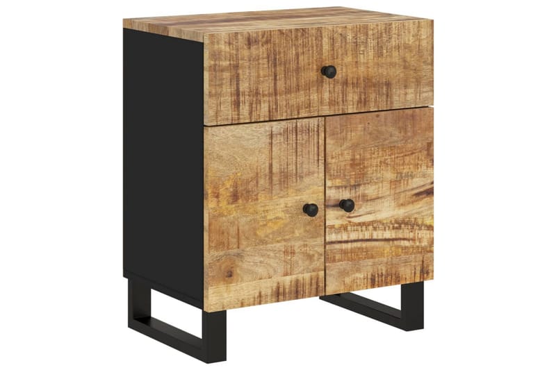 beBasic Sängbord 50x33x60 cm massivt mangoträ och konstruerat trä - Brown - Sängbord & nattduksbord