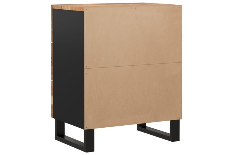 beBasic Sängbord 50x33x62 cm massivt akaciaträ och konstruerat trä - Brown - Sängbord & nattduksbord