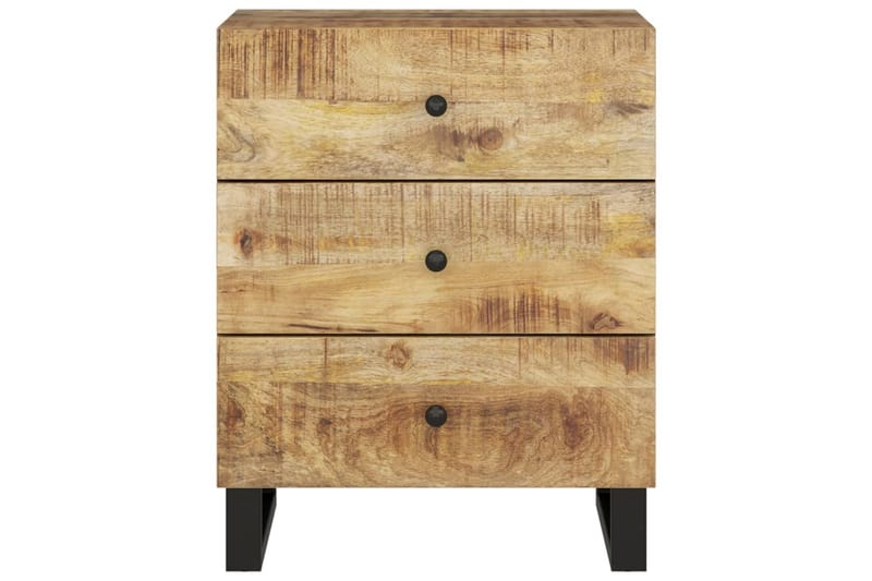beBasic Sängbord 50x33x62 cm massivt mangoträ och konstruerat trä - Brown - Sängbord & nattduksbord