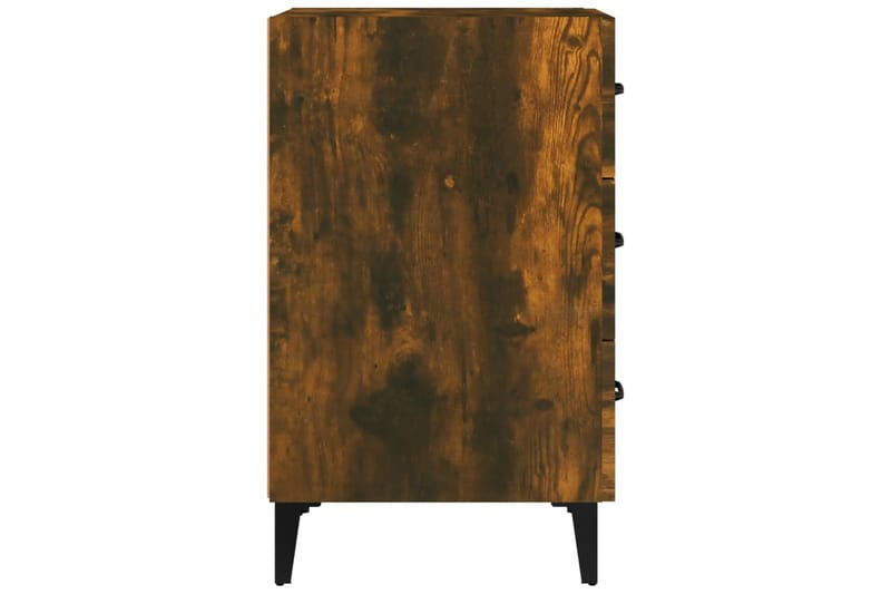 beBasic Sängbord rökfärgad ek 40x40x66 cm konstruerat trä - Brown - Sängbord & nattduksbord