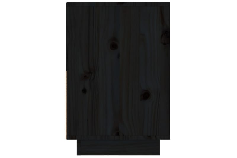 beBasic Sängbord svart 60x34x51 cm massiv furu - Black - Sängbord & nattduksbord