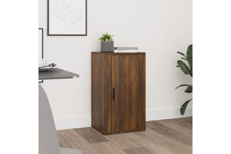 beBasic Skåp brun ek 40x33x70 cm konstruerat trä - Brown - Lampbord & sidobord - Brickbord & småbord