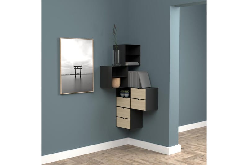 Belleuve Sängbord 25 cm - Svart - Möbler - Bord & matgrupp - Avlastningsbord & sidobord - Sängbord & nattduksbord