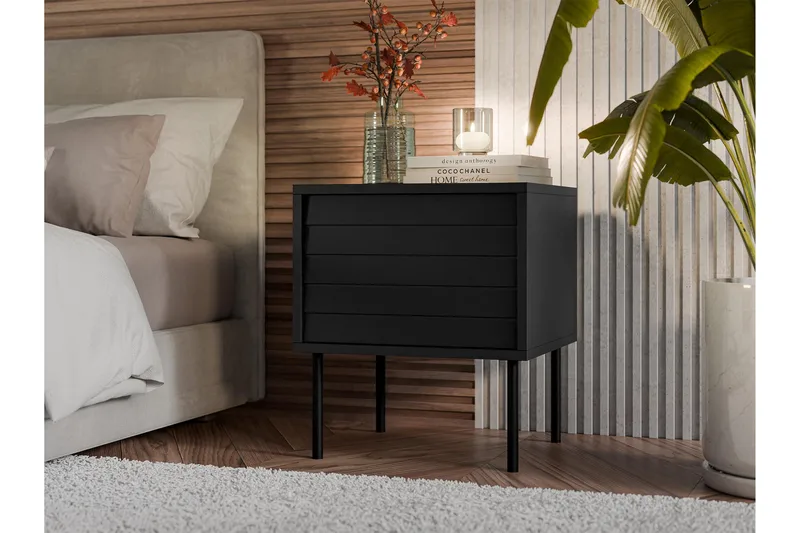 Belonger Sängbord 45 cm - Svart - Möbler - Bord & matgrupp - Avlastningsbord & sidobord - Sängbord & nattduksbord