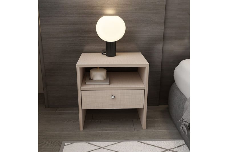 Berriaren Sängbord 45 cm - Beige - Möbler - Bord & matgrupp - Avlastningsbord & sidobord - Sängbord & nattduksbord