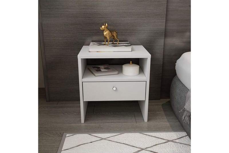 Berriaren Sängbord 45 cm - Vit - Möbler - Bord & matgrupp - Avlastningsbord & sidobord - Sängbord & nattduksbord