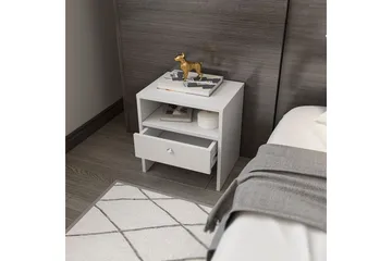 Berriaren Sängbord 45 cm - Vit - Möbler - Bord & matgrupp - Avlastningsbord & sidobord - Sängbord & nattduksbord