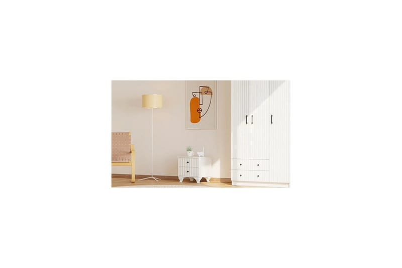 Beynor Sängbord 45 cm - Matt Vit - Möbler - Bord & matgrupp - Avlastningsbord & sidobord - Sängbord & nattduksbord