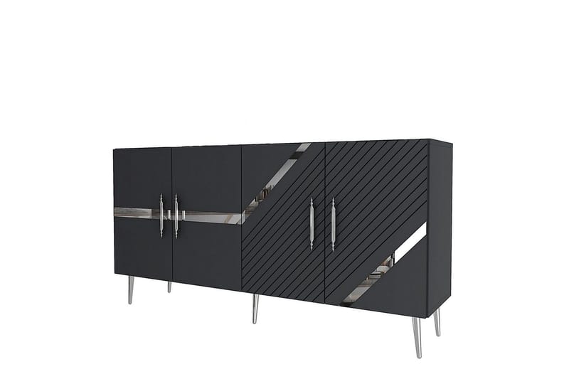 Bielany Konsollbord 150 cm - Grafitgrå/Silver - Möbler - Bord & matgrupp - Avlastningsbord & sidobord - Konsolbord & hallbord