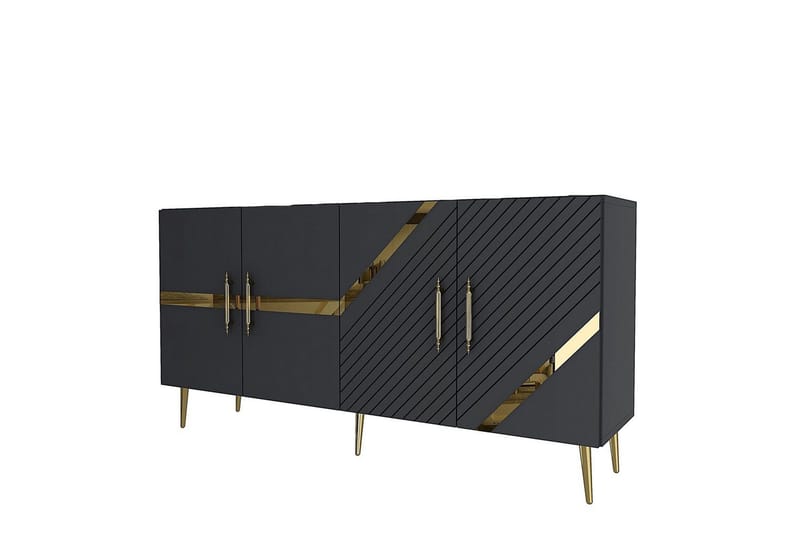 Bielany Konsollbord 150 cm - Guld/Grafitgrå - Möbler - Bord & matgrupp - Avlastningsbord & sidobord - Konsolbord & hallbord