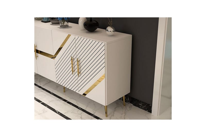 Bielany Konsollbord 150 cm - Guld/Vit - Möbler - Bord & matgrupp - Avlastningsbord & sidobord - Konsolbord & hallbord