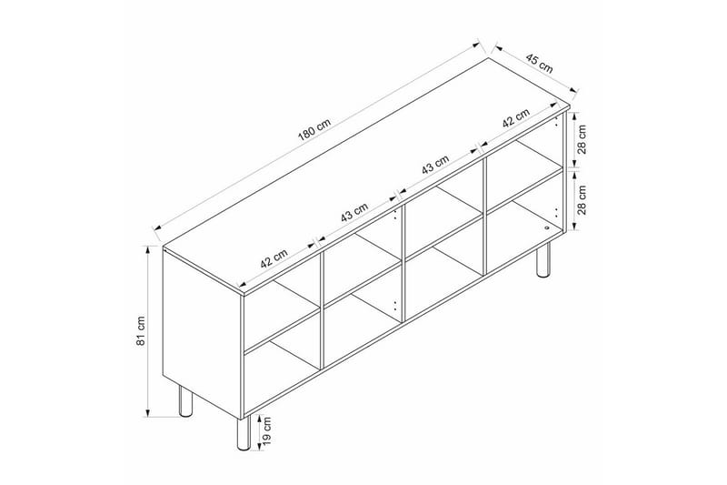 Bingdi Konsollbord 180 cm - Vit - Möbler - Bord & matgrupp - Avlastningsbord & sidobord - Konsolbord & hallbord