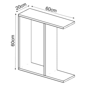 Bingdi Sidobord 60x60x60 cm - Svart - Möbler - Bord & matgrupp - Avlastningsbord & sidobord - Brickbord & småbord