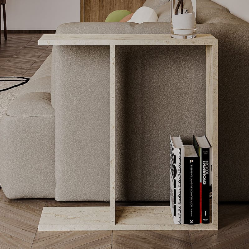 Bingdi Sidobord 60x60x60 cm - Travertin - Möbler - Bord & matgrupp - Avlastningsbord & sidobord - Brickbord & småbord