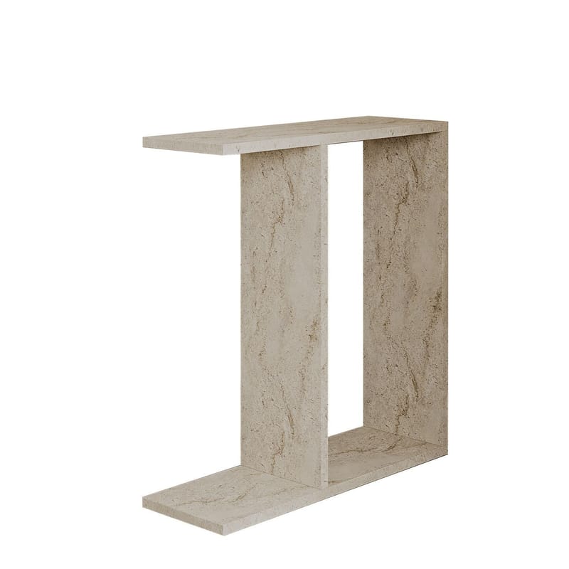 Bingdi Sidobord 60x60x60 cm, Travertin