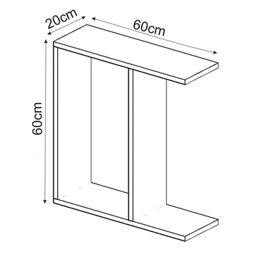 Bingdi Sidobord 60x60x60 cm - Valnöt - Möbler - Bord & matgrupp - Avlastningsbord & sidobord - Brickbord & småbord