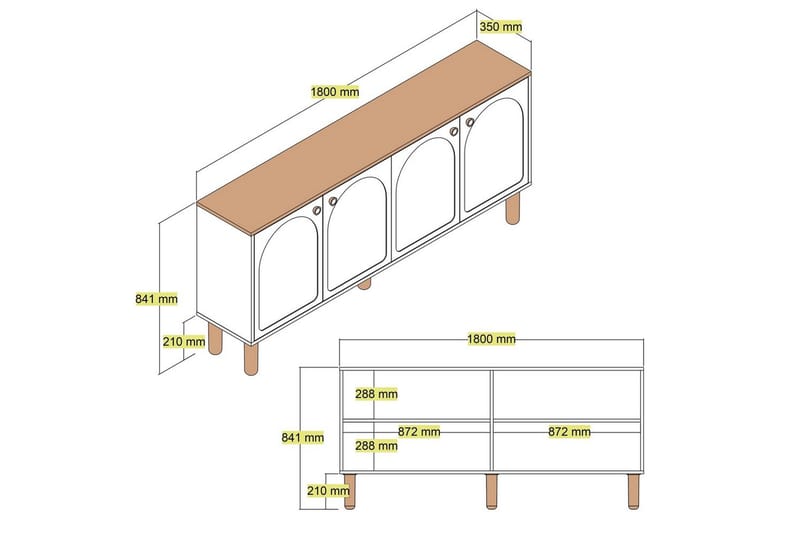 Bohem Konsollbord 180 cm - Vit - Möbler - Bord & matgrupp - Avlastningsbord & sidobord - Konsolbord & hallbord