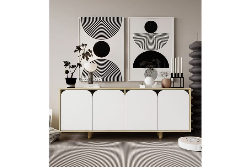 Bohem Konsollbord 180x180 cm - Brun/Vit - Möbler - Bord & matgrupp - Avlastningsbord & sidobord - Konsolbord & hallbord