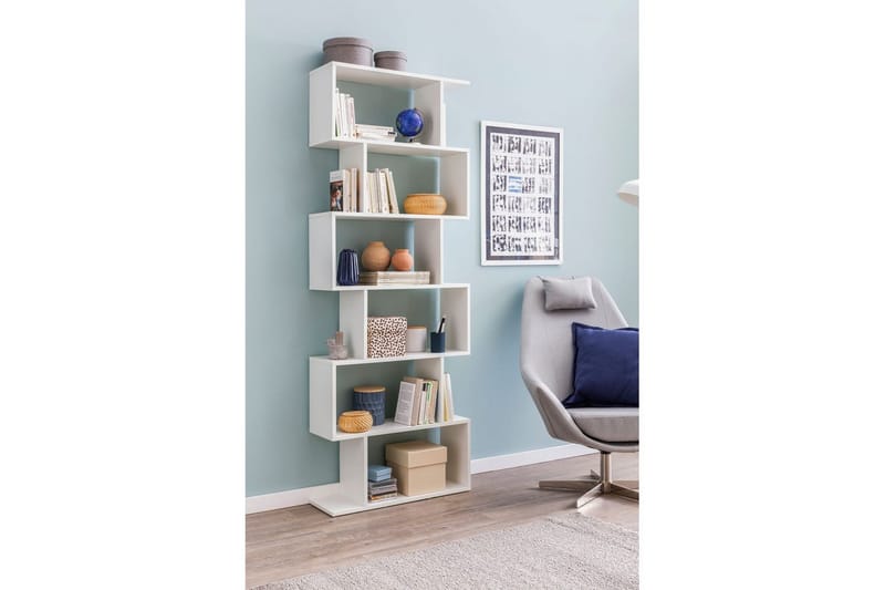 Bokhylla Wohnling Elegant med 6 förskjutna förvaringshyllor - Möbler - Bord & matgrupp - Avlastningsbord & sidobord - Konsolbord & hallbord
