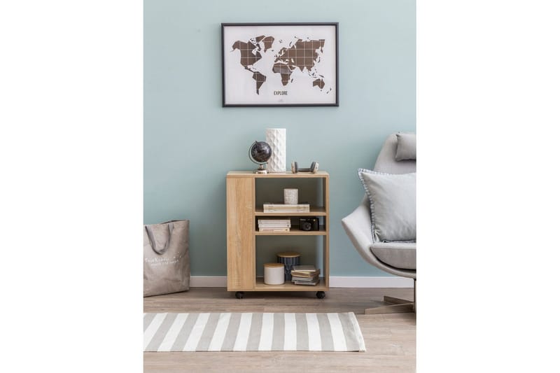 Bokhylla Wohnling mobil, modern och enkel med olika förvaringsfack Sonoma - Sonoma - Möbler - Bord & matgrupp - Avlastningsbord & sidobord - Konsolbord & hallbord