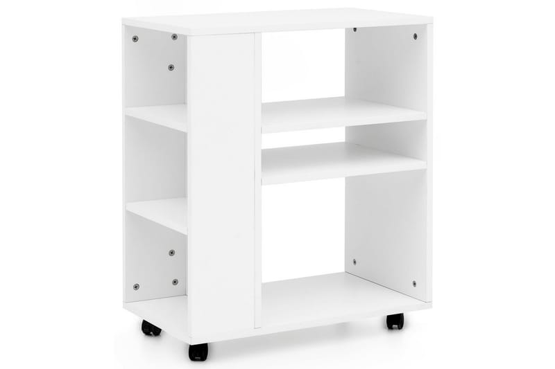 Bokhylla Wohnling mobil, modern och enkel med olika förvaringsfack Vit - Vit - Möbler - Bord & matgrupp - Avlastningsbord & sidobord - Konsolbord & hallbord