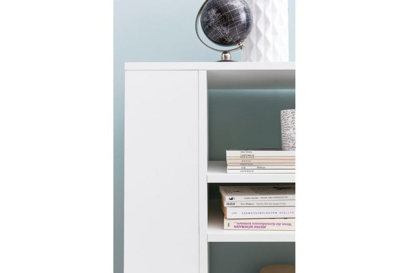Bokhylla Wohnling mobil, modern och enkel med olika förvaringsfack Vit - Vit - Möbler - Bord & matgrupp - Avlastningsbord & sidobord - Konsolbord & hallbord