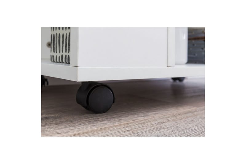 Bokhylla Wohnling mobil, modern och enkel med olika förvaringsfack Vit - Vit - Möbler - Bord & matgrupp - Avlastningsbord & sidobord - Konsolbord & hallbord