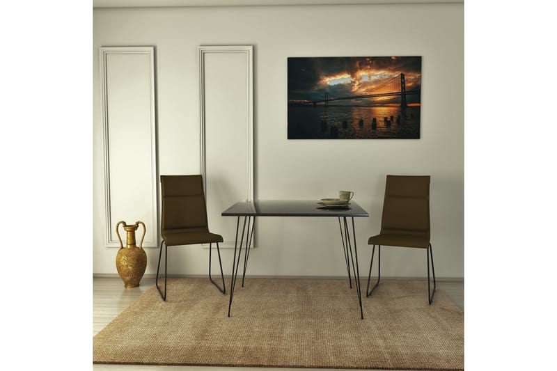 Bord Alaxander 90 cm - Svart|Vit - Möbler - Bord & matgrupp - Avlastningsbord & sidobord