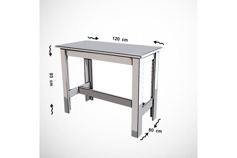 Bord Jipping 120 cm - Vit - Avlastningsbord & sidobord