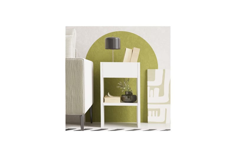 Brendale Sidobord 30 cm - Vit - Möbler - Bord & matgrupp - Avlastningsbord & sidobord - Lampbord & sidobord