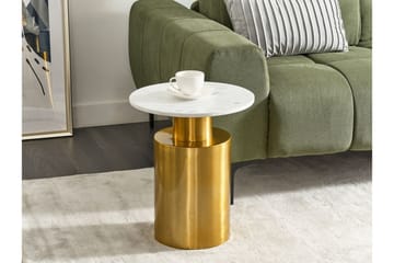 Brennen Sidobord 40 cm - Guld/Vit - Möbler - Bord & matgrupp - Avlastningsbord & sidobord - Lampbord & sidobord