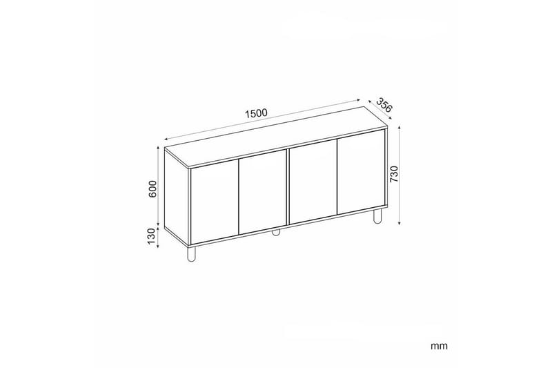Breya Konsollbord 150 cm - Natur - Möbler - Bord & matgrupp - Avlastningsbord & sidobord - Konsolbord & hallbord