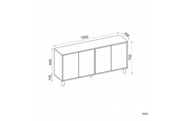 Breya Konsollbord 150 cm - Valnöt - Möbler - Bord & matgrupp - Avlastningsbord & sidobord - Konsolbord & hallbord