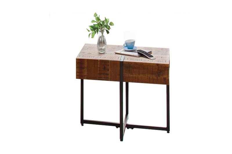 Andrej Sidobord - Akacia Brun/Metall - Möbler - Bord & matgrupp - Avlastningsbord & sidobord - Brickbord & småbord