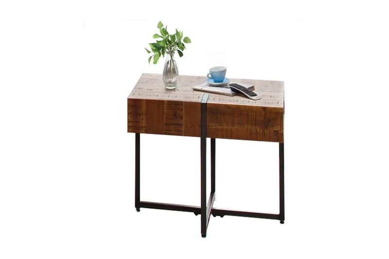 Andrej Sidobord - Akacia Brun/Metall - Möbler - Bord & matgrupp - Avlastningsbord & sidobord - Brickbord & småbord