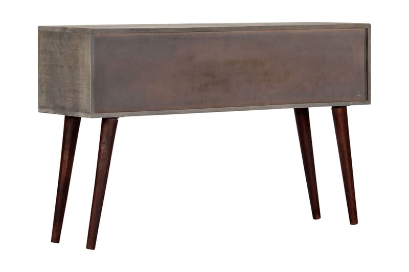 Avlastningsbord grå 120x35x75 cm massivt grovt mangoträ - Grå - Lampbord & sidobord - Brickbord & småbord