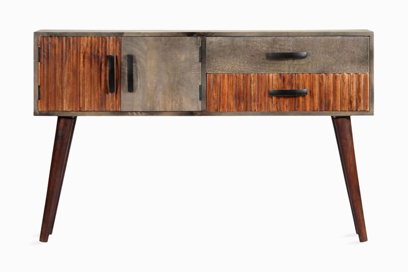 Avlastningsbord grå 120x35x75 cm massivt grovt mangoträ - Grå - Lampbord & sidobord - Brickbord & småbord