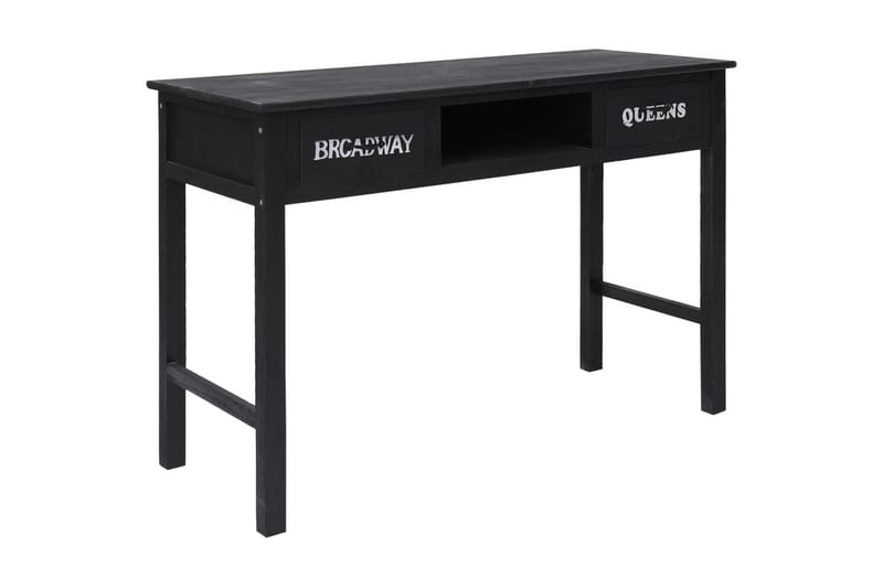 Avlastningsbord svart 110x45x76 cm trä - Svart - Lampbord & sidobord - Brickbord & småbord