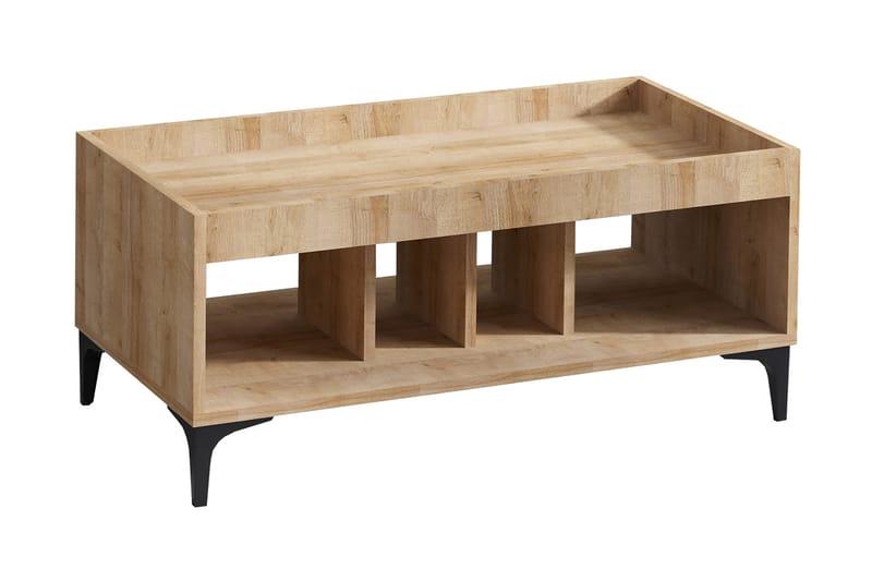 Brickbord Lukenya 100 cm - Natur/Svart - Möbler - Bord & matgrupp - Avlastningsbord & sidobord - Brickbord & småbord