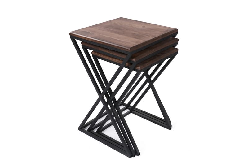 Brickbord Zigone 40 cm - Mörkbrun/Svart - Möbler - Bord & matgrupp - Avlastningsbord & sidobord - Brickbord & småbord