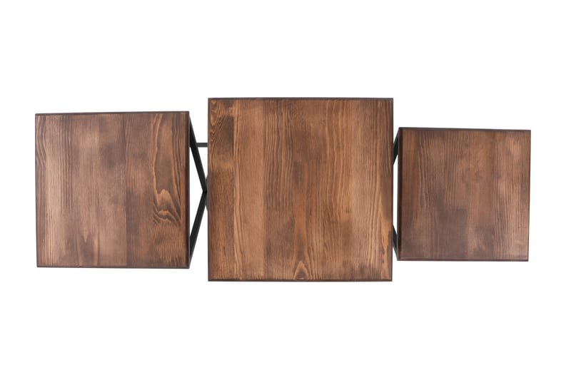 Brickbord Zigone 40 cm - Mörkbrun/Svart - Brickbord & småbord