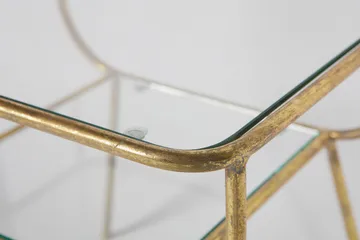 Callista Sidobord 47 cm - Antik Mässing/Glas - Möbler - Bord & matgrupp - Avlastningsbord & sidobord - Brickbord & småbord