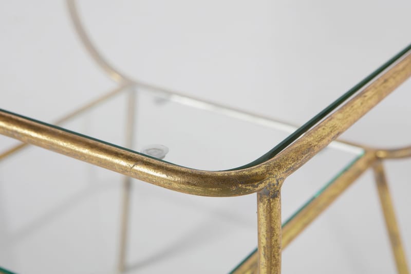 Callista Sidobord 47 cm - Antik Mässing/Glas - Möbler - Bord & matgrupp - Avlastningsbord & sidobord - Brickbord & småbord