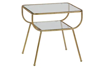 Callista Sidobord 47 cm - Antik Mässing/Glas - Möbler - Bord & matgrupp - Avlastningsbord & sidobord - Brickbord & småbord